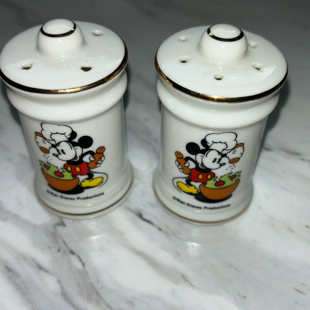 Vintage Disney Mickey Mouse salt and pepper shakers